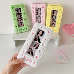 Hisocute スターシャークルぬいぐるみロングヘッドステッカー収納ブックガールズスター人生 4 グリッドカードブックフォトアルバム