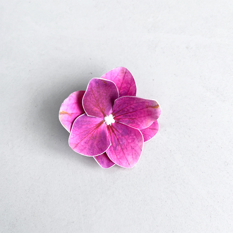 더블 레이어 수국-로즈 레드