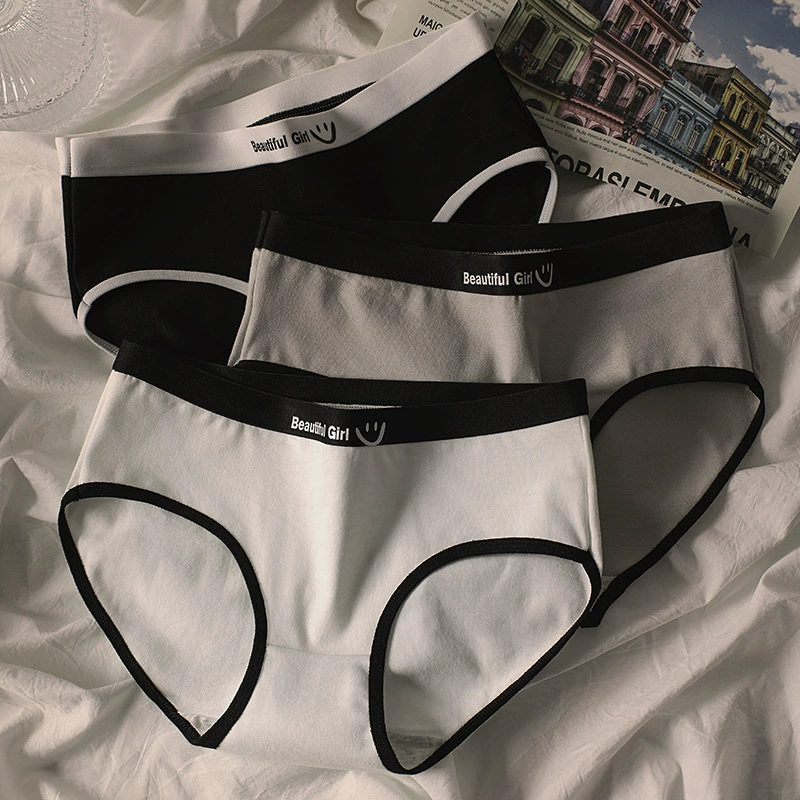 Нижнее белье из чистого хлопка B300 Женское нижнее белье из чистого хлопка Хлопковые бесследные Трусы со средней талией Нижнее белье для девочек Нижнее белье из чистого хлопка Женское нижнее белье