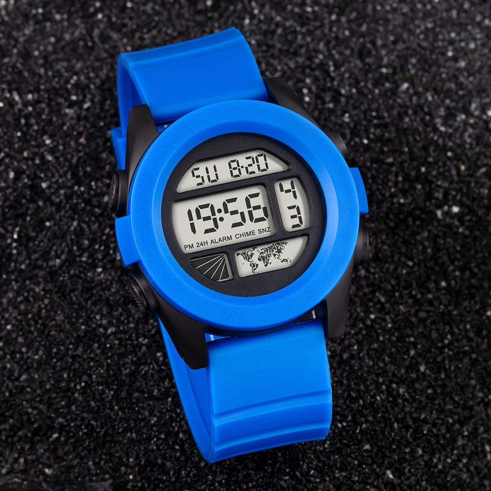 Tendencia de estudiantes al aire libre cronógrafo alarma reloj electrónico moda multifunción juvenil luz nocturna reloj electrónico