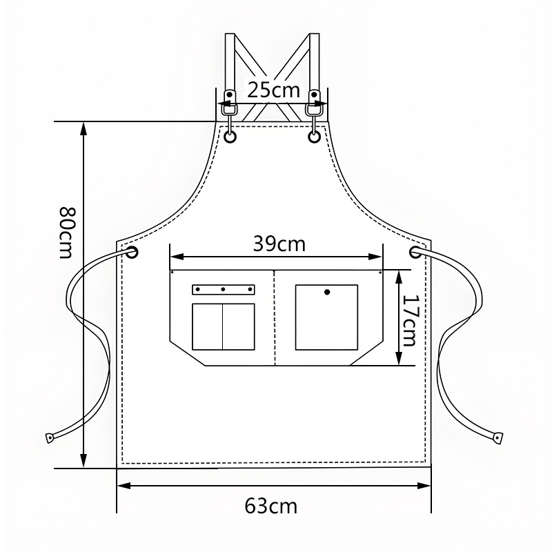 Delantal de cuero de PU de Amazon transfronterizo, cuero de caballo loco, cintura de cocina para el hogar, mono de restaurante, delantal impermeable, impresión