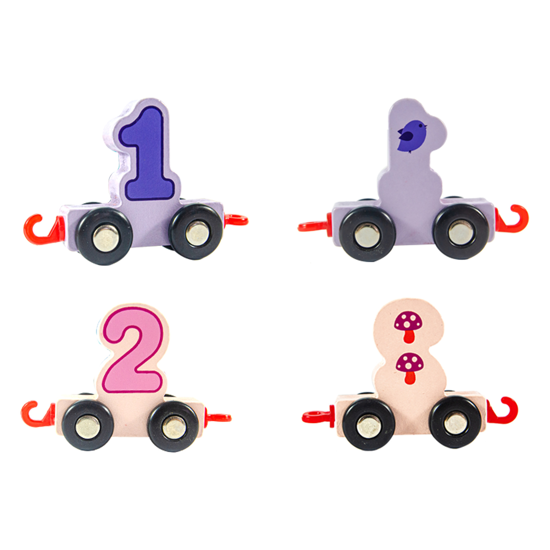 Desmontaje y montaje de los niños tren digital educación temprana arrastre coche de juguete bloques de construcción de inteligencia al por mayor juguetes de madera comercio exterior