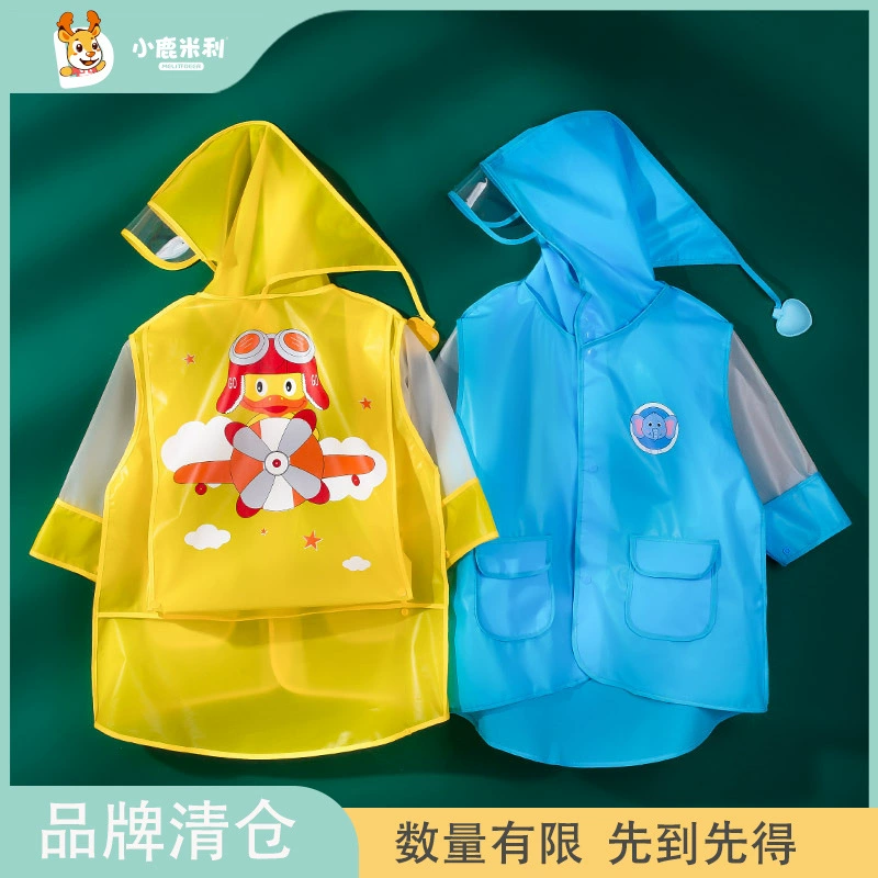 小鹿米利 Raincoat, cute school bag for elementary school students for early age for boys, wholesale