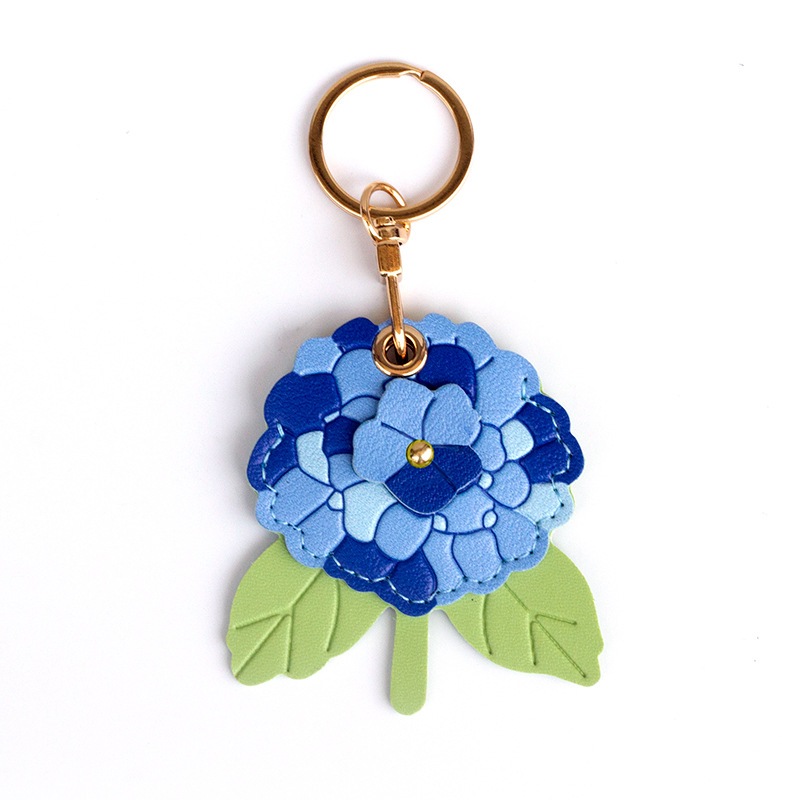 Funda para tarjetas de control de acceso de hortensias de alto valor, llavero, localizador, funda para tarjetas, regalo de San Valentín, colgante de equipaje, llavero