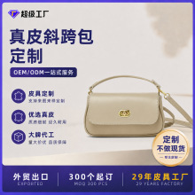真皮小挎包定制锁扣斜挎轻便2026年春季精致小包包高级感日常搭配