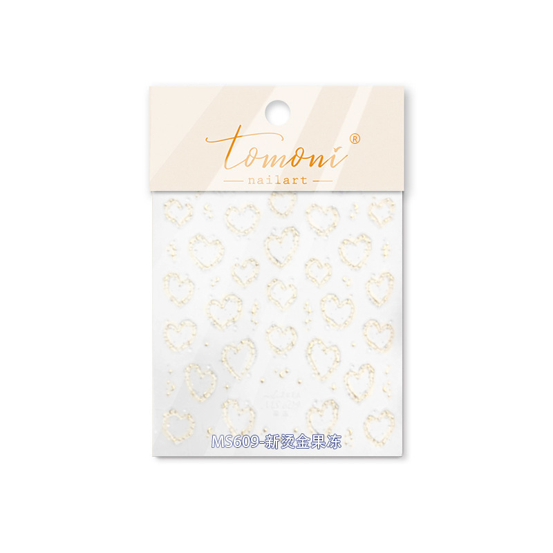 Nuevas pegatinas de gelatina de celebridades de Internet, pegatinas de uñas de estilo cooperativo, joyas de uñas, pegatinas de amor de estrellas ins MS607