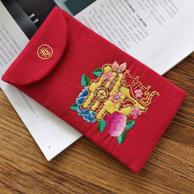 Nuevo bordado hecho a mano DIY bolsa de teléfono móvil de estilo europeo tridimensional bordado material de la tela paquete kit principiante