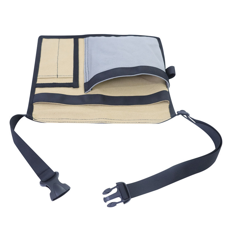 Lienzo de tamaño pequeño bolsa de cintura engrosada herramienta de jardín multifuncional bolsa de almacenamiento de herramientas de electricista bolsa de almacenamiento de herramientas