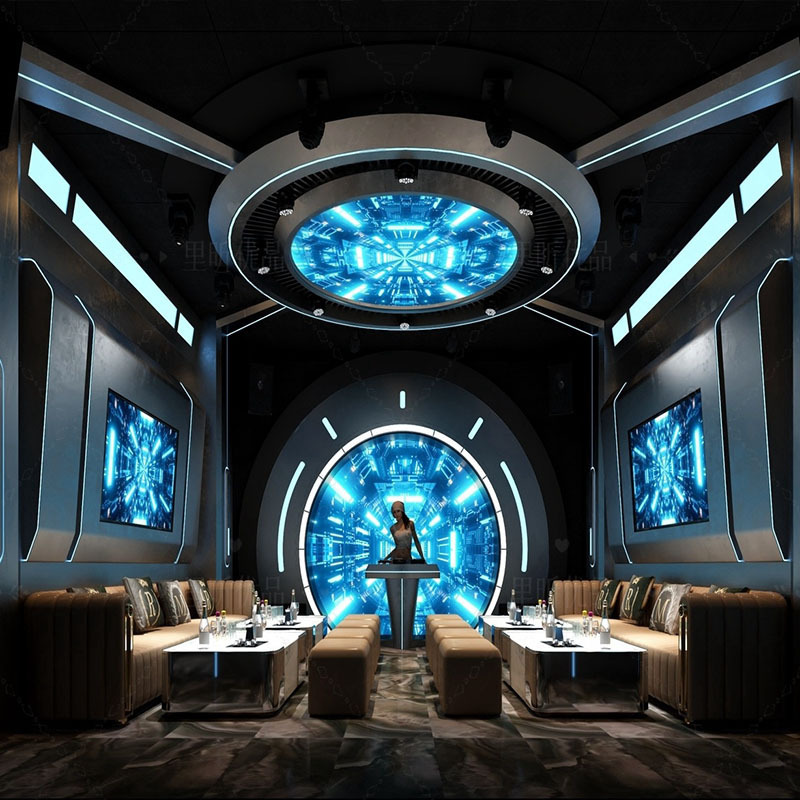 Módulo de modelado de abismo creativo personalizado KTV bar sala de deportes electrónicos café de red fondo pared atmósfera decoración de módulo de metal