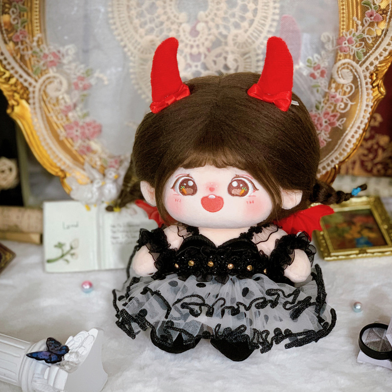20cm 綿人形服スター人形服光る天使悪魔カップル CP スタイル浪人手作り|undefined