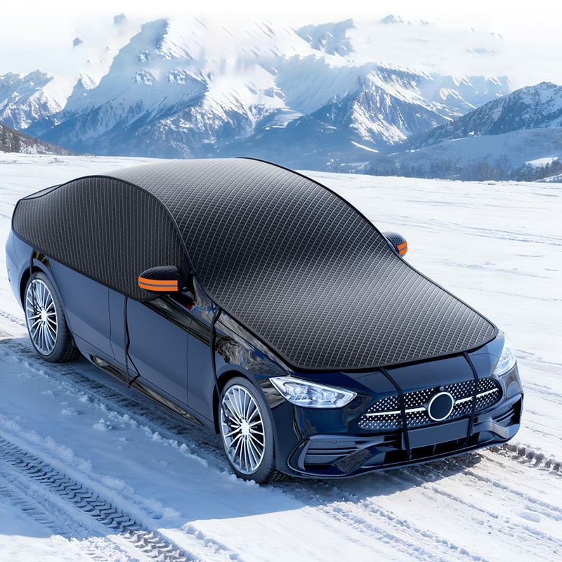 Car Cover Waterproof Oxford Cloth Car Cover Universal Type Sun Protection Sunshade Frost Protection Half Cover Car Cover Snow Protection Cover