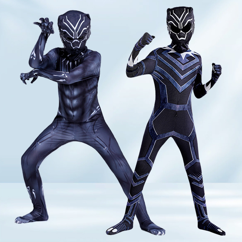 超級英雄黑豹2連體緊身衣成人兒童服裝角色扮演cosplay萬聖節服飾