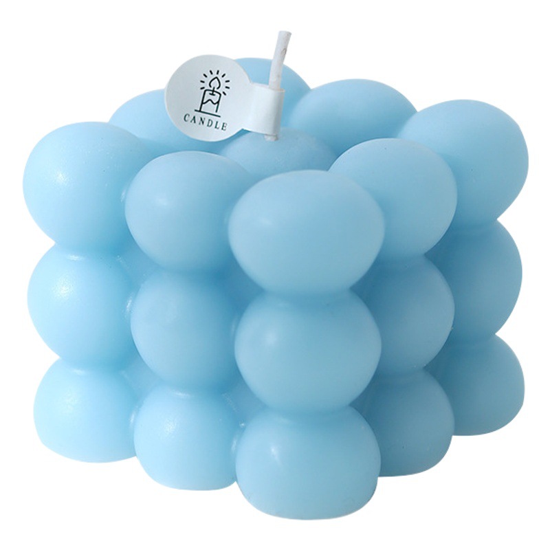 Cubo de Rubik aromaterapia vela forma cera macaron decoración regalo de cumpleaños regalo al por mayor cera de soja creativa