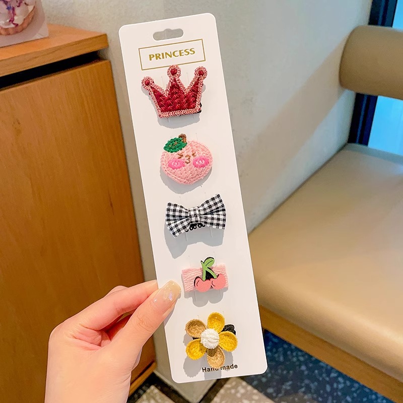 Niños velcro pegatinas de cabello para bebés lindos no dañados pegatinas de frangeo frente lateral broche de sudor broche de cabello