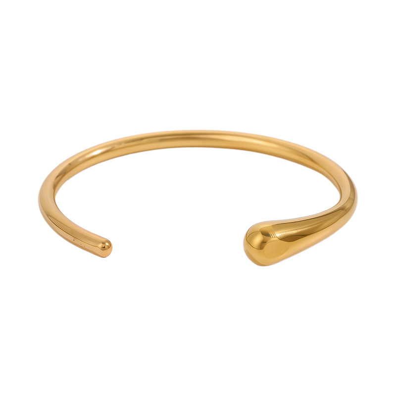 Pulsera de acero de titanio para mujer, sentido de alta gama, pulsera retro europea y americana que no se desvanece, oro de arena, apertura, circón, joyería de pulsera de acero inoxidable image 46