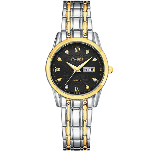 Swiss brand fully automatic movement watch women's waterproof luminous watch double calendar diamond fashion watch