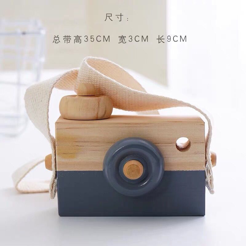 Gray wooden camera