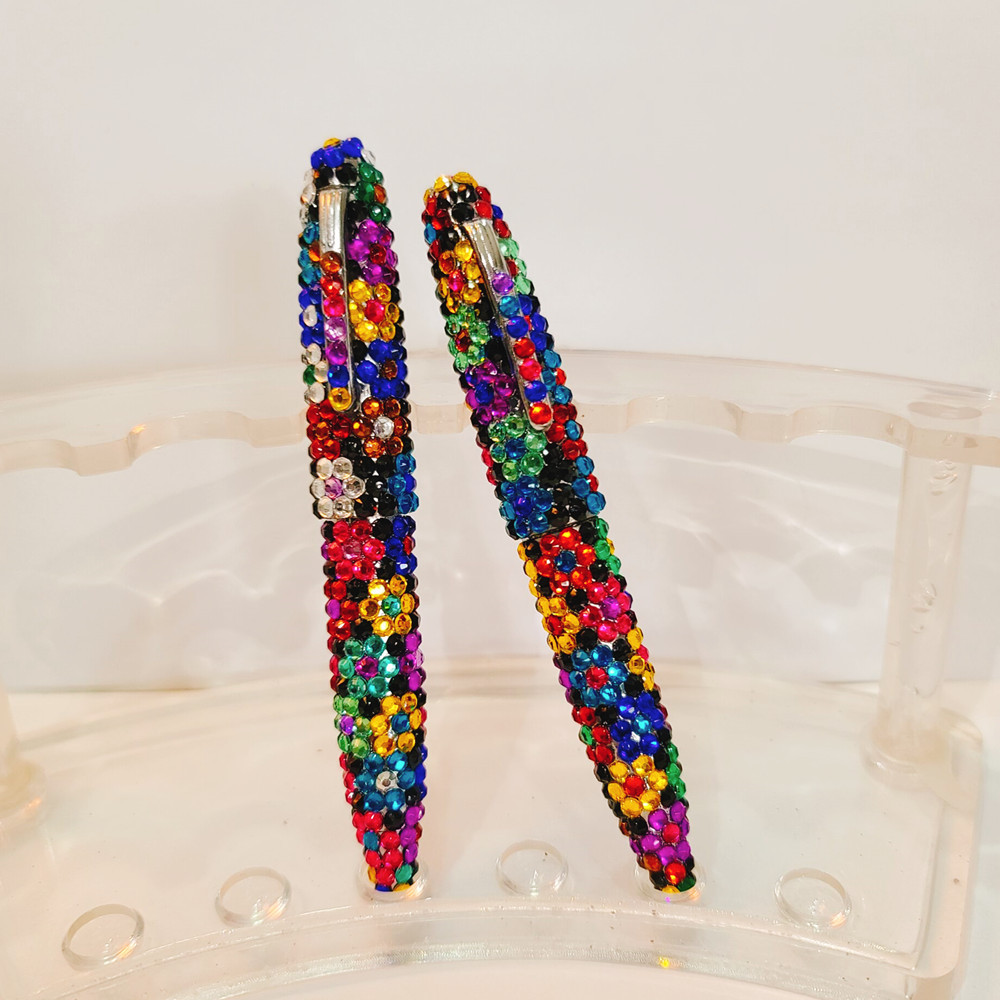 1 Piece Quantity Learning Occasion Portable Crystal Rhinestone 10.2cm Student Office Stationery Pen