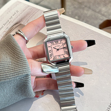 艾奇EYKI女表简约时尚罗马复古石英表方形气质休闲女士钢带手表女