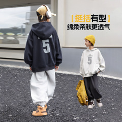 熊猫圆圆2025秋季新款儿童连帽卫衣 休闲印花套头衫秋装上衣批发