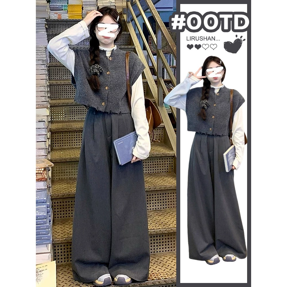 Модный и стильный женский комплект одежды весна 2025, новый стиль, полный комплект, образ для выхода на улицу