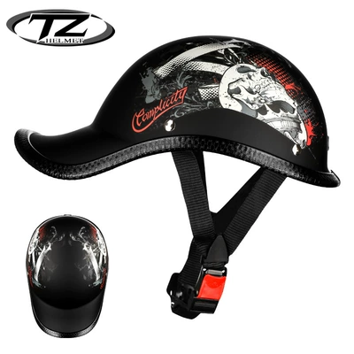 Battery Car Helmet Retro Half: Motosiklet kaskı (dəbilqə) - myth-positive-and-negative-2-bands-free-size-55-62-head-circumference