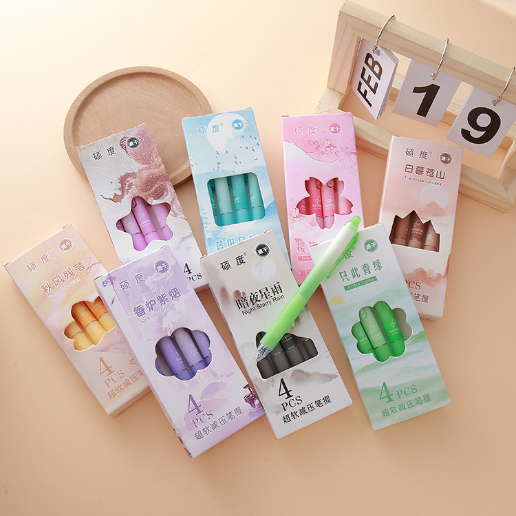 Bolígrafo borrable de alto valor para estudiantes Moyi frota el bolígrafo de gomas ST cabeza lápiz de eliminación de agua mágica térmica bolígrafo de firma de oficina