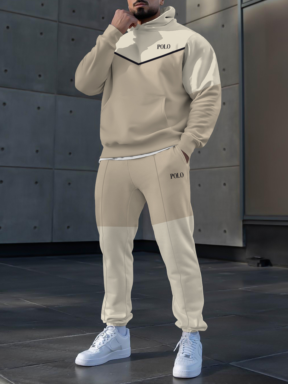 Primavera 2023 nuevo eBay AliExpress Amazon hombres deportes traje casual 3D impreso cuello redondo Pantalones