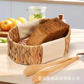水葫芦草编收纳篮烘培店自选点心面包收纳筐水果零食储物筐馒头筐