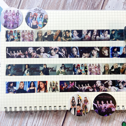 Black glitter tape ROSE JISOO Jisu's new album BORN PINK merchandise sticker