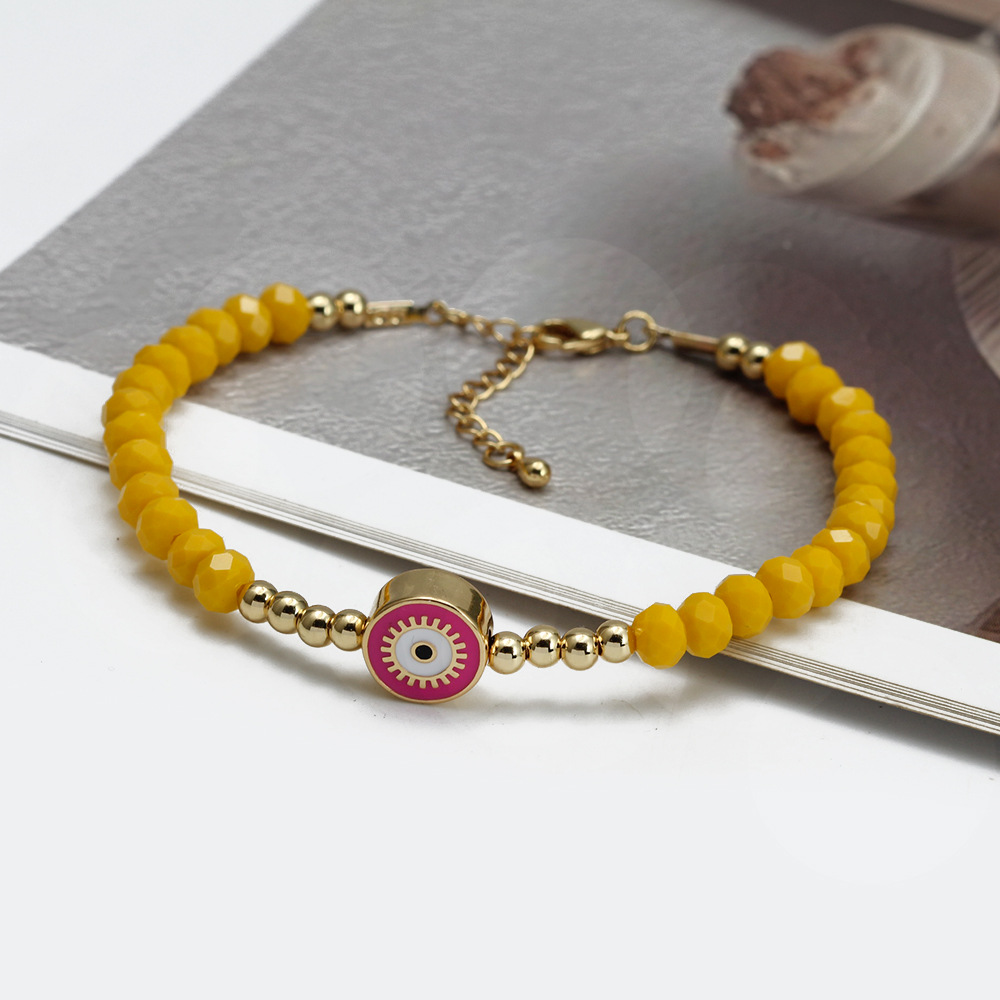 Cartoon Style Eye Copper Enamel Bracelets 1 Piece