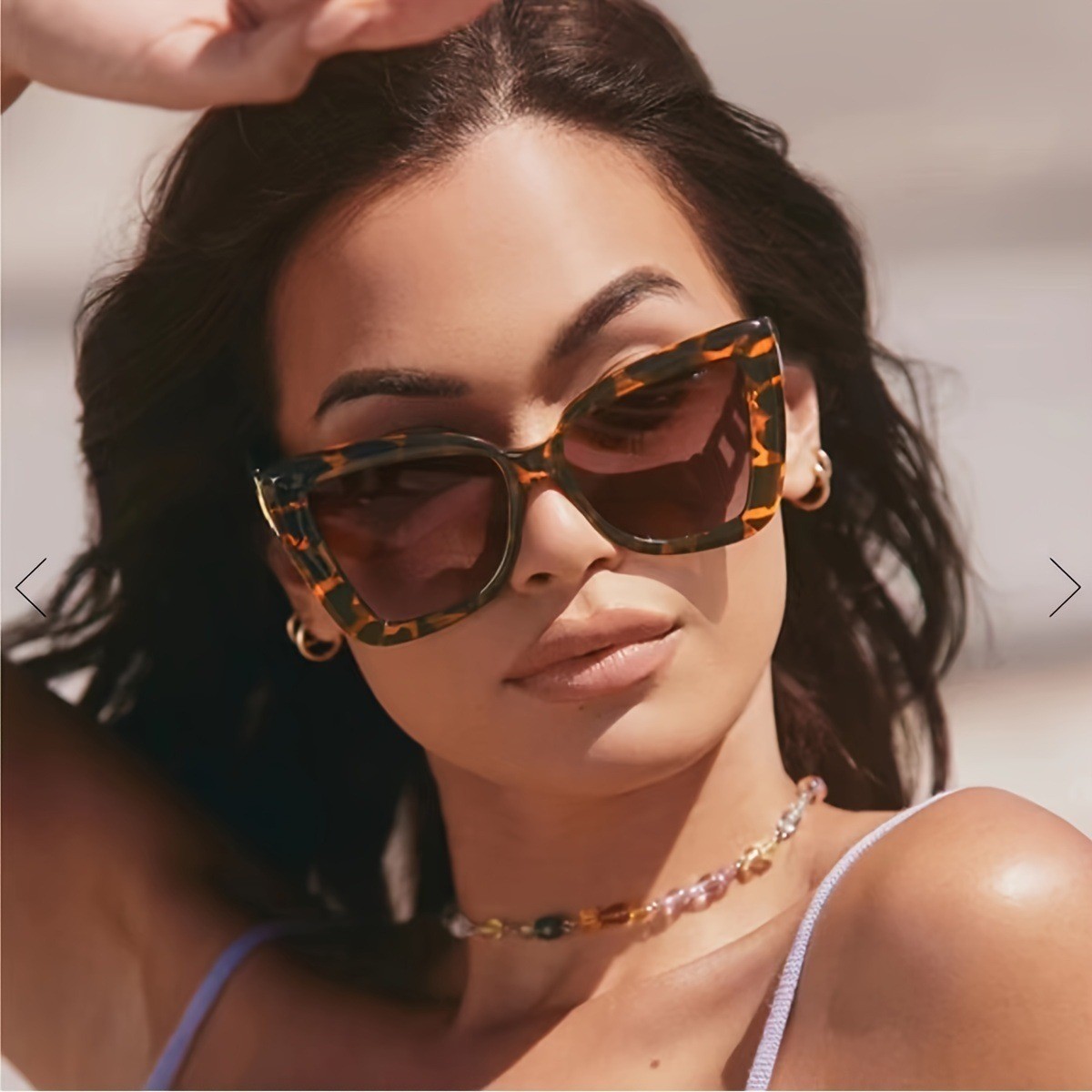 47g Weight Elegant Basic Gradient Color Leopard Ac UV400 Protection Cat Eye Full Frame Women's Sunglasses