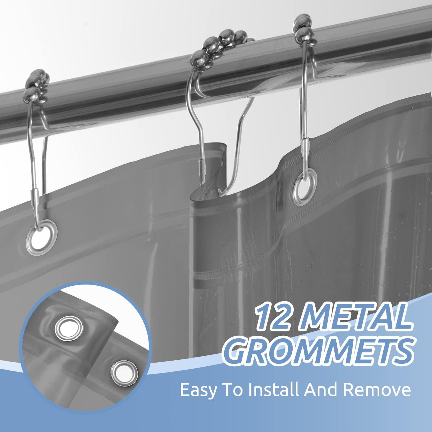 跨境浴帘免打孔防水防霉浴室帘带磁铁隔断帘亚马逊爆品