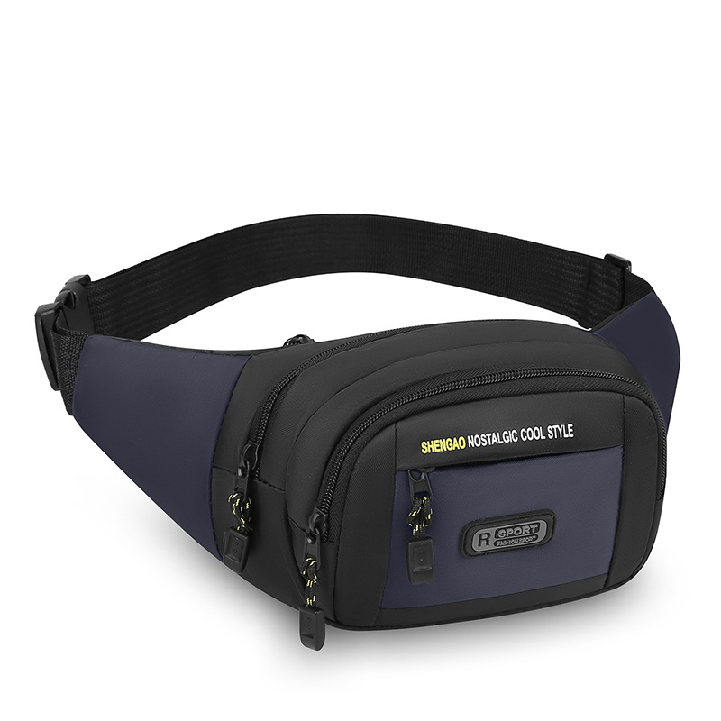 Riñonera de teléfono móvil práctica multicapa tela Oxford bolso de pecho de hombre de moda resistente al desgaste bolso de mensajero de hombro ligero simple al aire libre