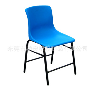 Plastic iron foot chair reinforced black anti-static chair factory electronic workshop assembly line employee stool durable