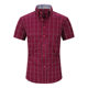 231101-Cross-border Amazon AliExpress temu Explosions Plaid Men's Short-sleeved Shirt Anti-wrinkle