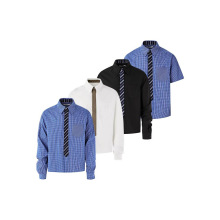 2025年春秋季新款黄金搭配领带拼接老钱风宽松休闲格子长袖衬衫男