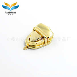 厂家供应五金箱包配件，锌合金箱包锁插锁金色小拧锁掰锁款式新颖