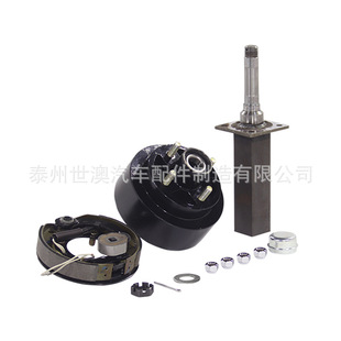 4-Hole 2200 Pound Trailer Hub Drum Brake Disc Electric Brake Handbrake Habab Head Axle Head Assembly with Brake Hub