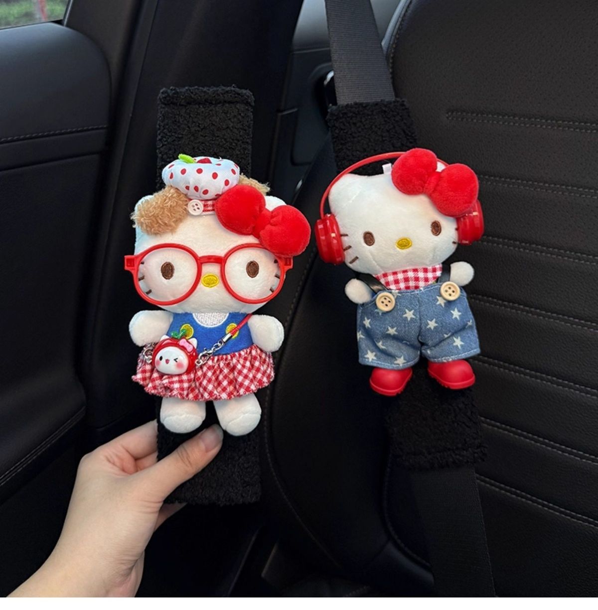 Car Hello Kitty Seatbelt Shoulder Pad Decoration, Cute and Wear-Resistant, High-End Feel, for Women and Couples