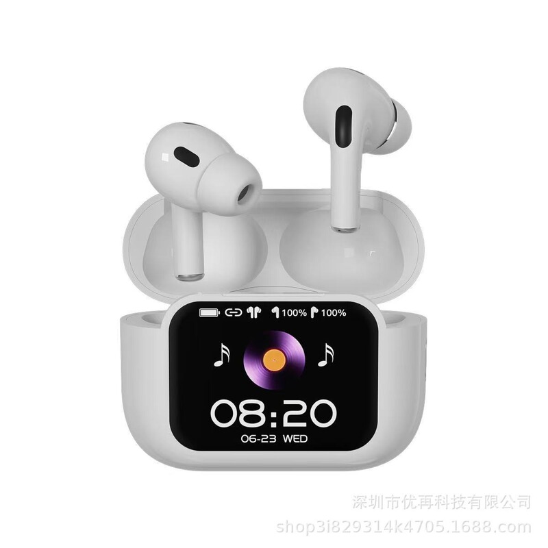 AI翻訳機能付きBluetoothイヤホン、多言語対応、フルカラー画面、ノイズキャンセリング、リアルタイム通訳、インイヤー型翻訳イヤホン、越境対応|undefined