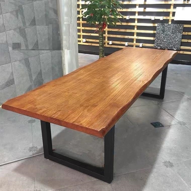 Mesa de madera sólida Mesa de conferencias Mesa de oficina simple Mesa de loft Mesa de mesa de mesa de madera tabla larga Mesa de computadora