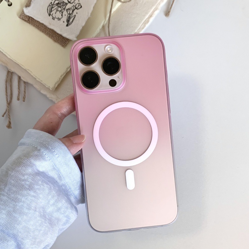 新款适用苹果17手机壳PC超薄磁吸渐变iphone16冰雾15肤感磨砂14硬|undefined
