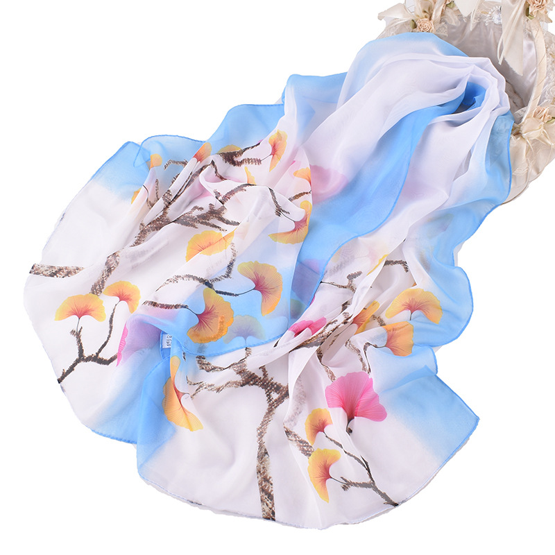Elegant thin shiffon breathable scarf