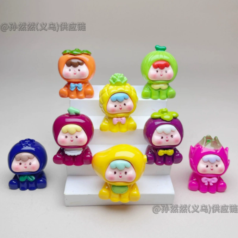 [许愿+对碰+九宫格]实色第四代水果崽崽立体 diy饰品树脂配件车摆