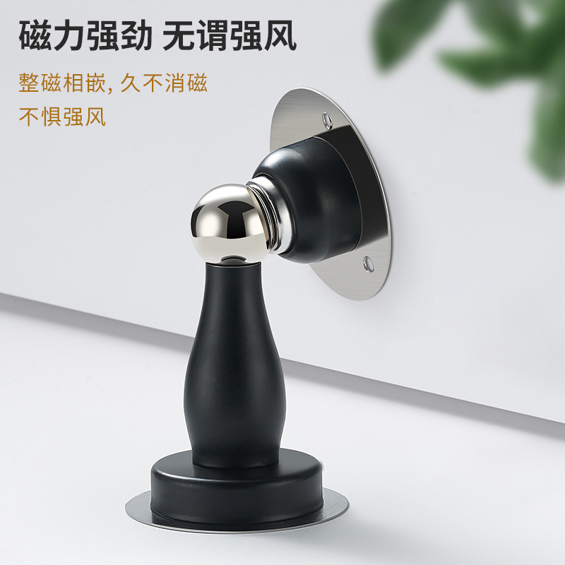 Tapón de la puerta sin perforaciones succión del piso del hogar fuerte magnético anticolisión baño dormitorio puerta tope puerta superior puerta táctil tapón de la puerta