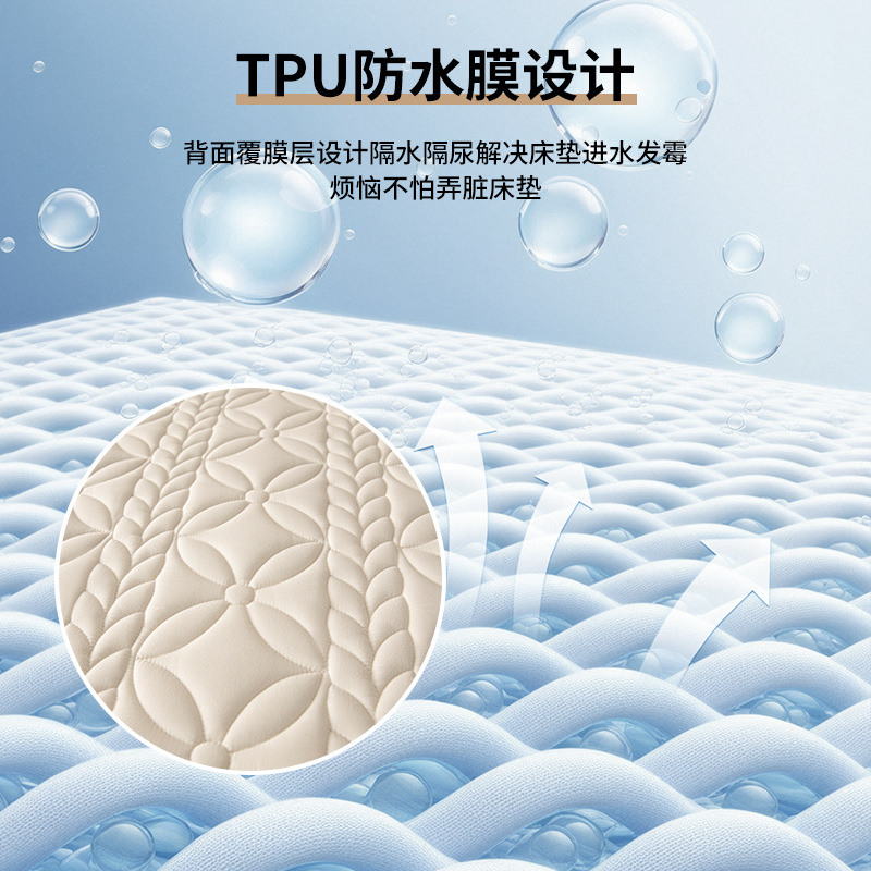 Sombrilla de cama impermeable con aislamiento de orina engrosada de una sola pieza, funda protectora de colchón Simmons, funda de cama todo incluido 2024 nuevas estaciones universales