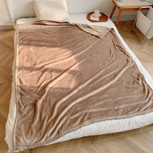 外贸批发库存尾单直播供货团购！纯色实用款法兰绒柔软大尺寸毛毯