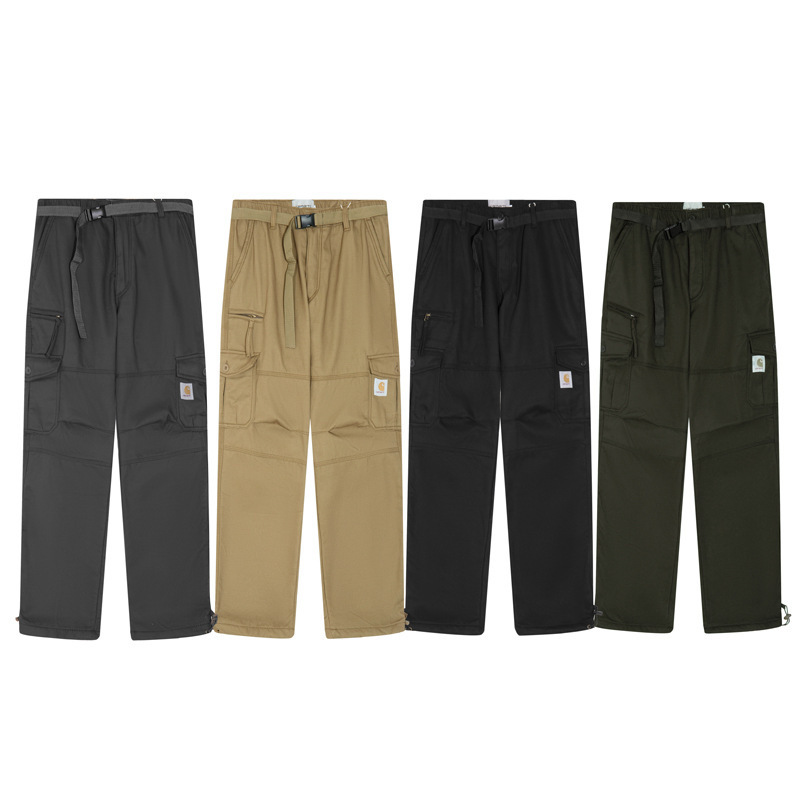 Kaha t Main Line Retro Military Style Multi-Flap Pocket Pants Cargo Pants for Men and Women Casual Loose Straight Pants