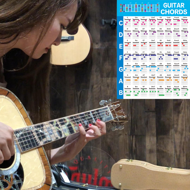 Wholesale guitar chord tabs, six-string electric guitar chord tabs, folk guitar chord charts, chord diagrams